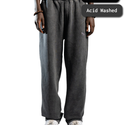 SIGNATURE OPEN LEG JOGGER WASHED ANTHRAZIT