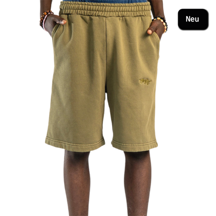 SIGNATURE SWEATSHORTS WASHED KHAKI