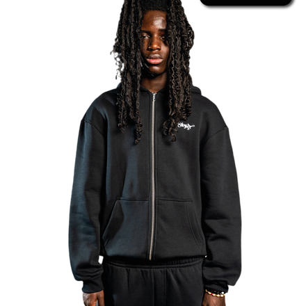 SIGNATURE ZIP HOODIE SCHWARZ