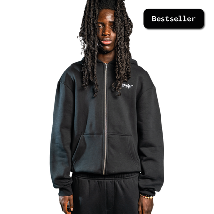 SIGNATURE ZIP HOODIE SCHWARZ
