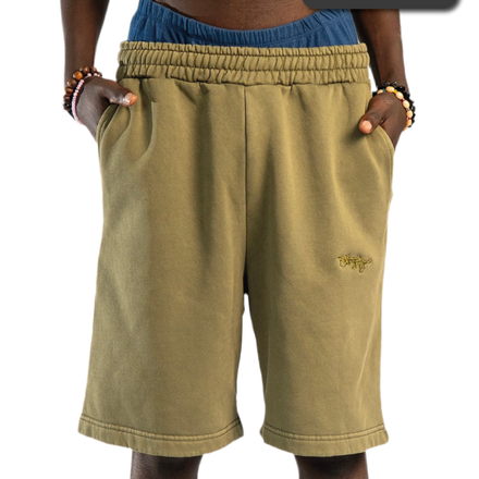 SIGNATURE SWEATSHORTS WASHED KHAKI