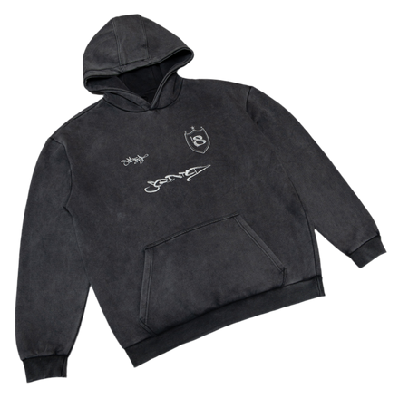 JERSEY HOODIE ACID WASHED GRAU 1 OF 1