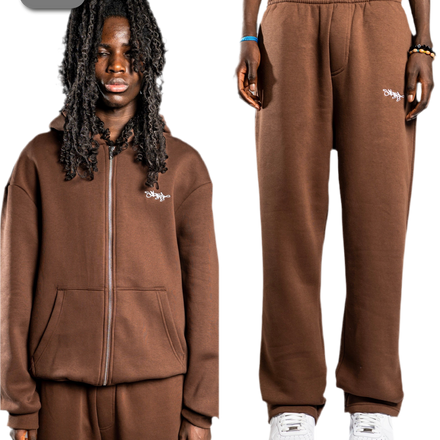 SIGNATURE ZIP TRACKSUIT SCHOKO BRAUN
