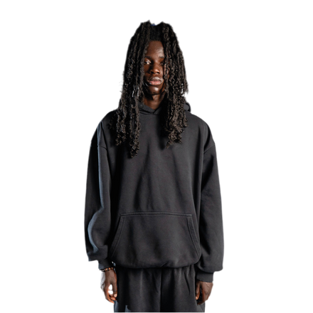 NO LOGO HOODIE WASHED BLACK