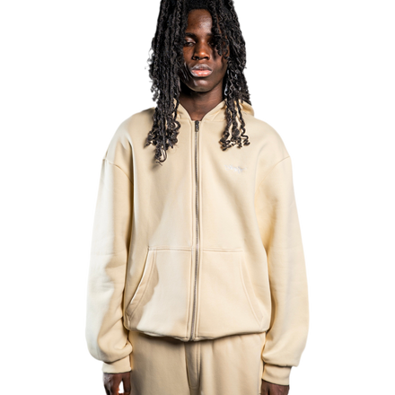 SIGNATURE ZIP HOODIE VANILLE
