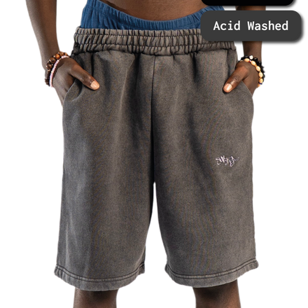 SIGNATURE SWEATSHORTS WASHED ANTHRAZIT