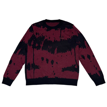 SIGNATURE NEBULA KNIT SWEATER RED/BLACK