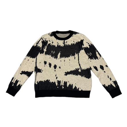 SIGNATURE NEBULA KNIT SWEATER VANILLA/BLACK
