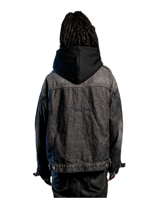 HEAVY SIGNATURE JEANS JACKET BLACK