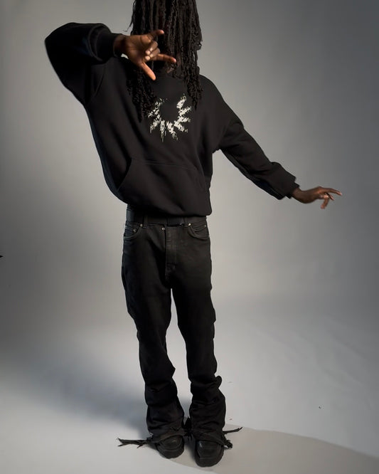 HEAVY LOADING CIRCLE HOODIE BLACK