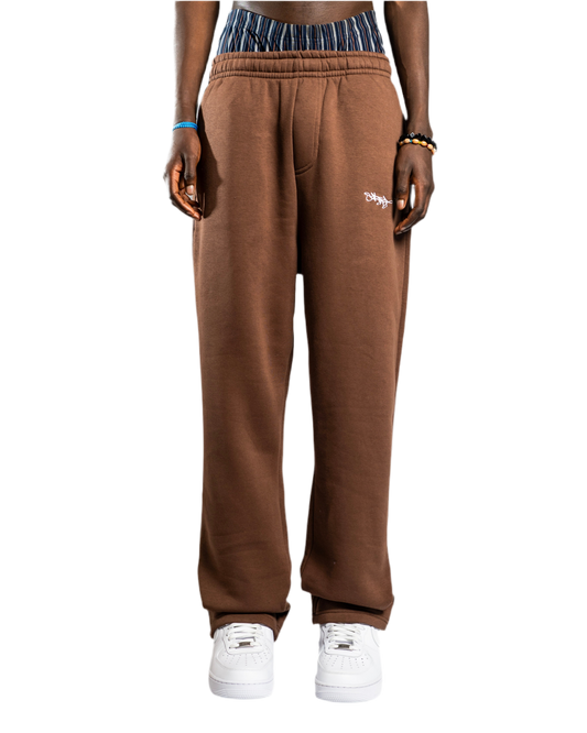 SIGNATURE OPEN LEG JOGGER SCHOKO BRAUN