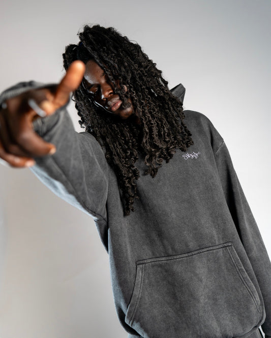 SIGNATURE HOODIE WASHED ANTHRAZIT