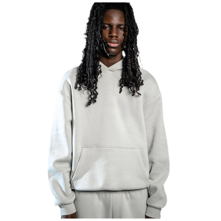 NO LOGO HOODIE NEBEL GRAU