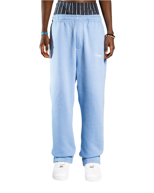 SIGNATURE OPEN LEG JOGGER PUDER BLAU