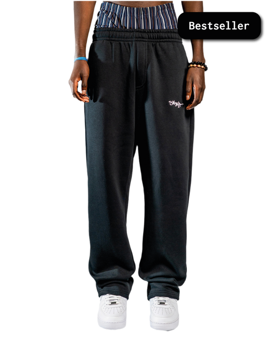 SIGNATURE OPEN LEG JOGGER SCHWARZ