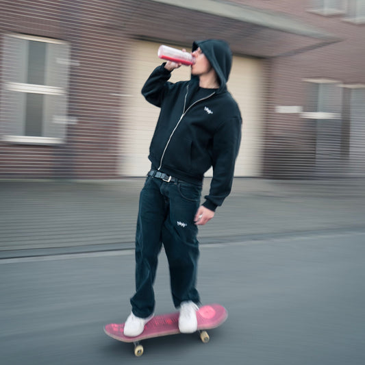SIGNATURE ZIP HOODIE SCHWARZ