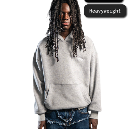 HEAVY SIGNATURE HOODIE SPORT GREY