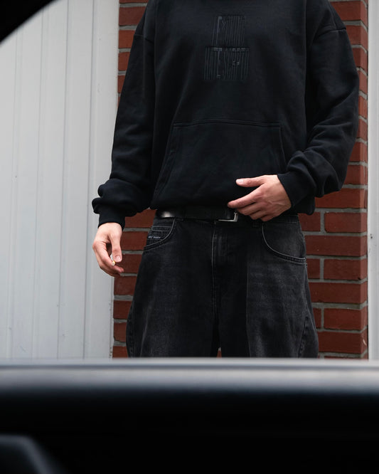 HEAVY I F*CKING HATE SCRPTD HOODIE BLACK
