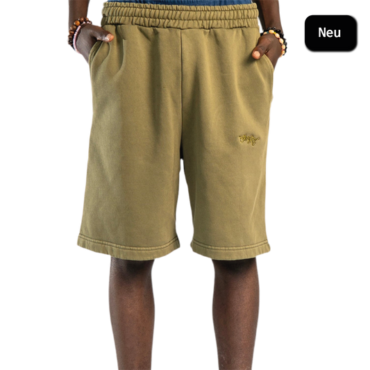 SIGNATURE SWEATSHORTS WASHED KHAKI