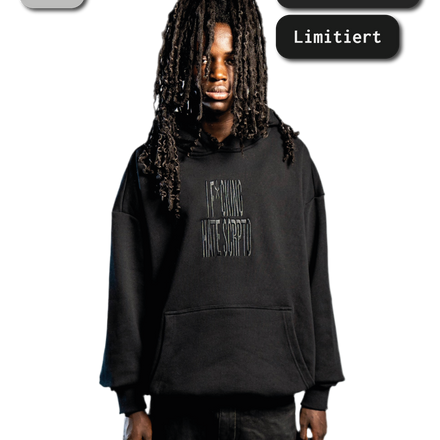 HEAVY I F*CKING HATE SCRPTD HOODIE BLACK