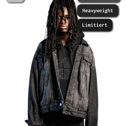HEAVY SIGNATURE JEANS JACKET BLACK