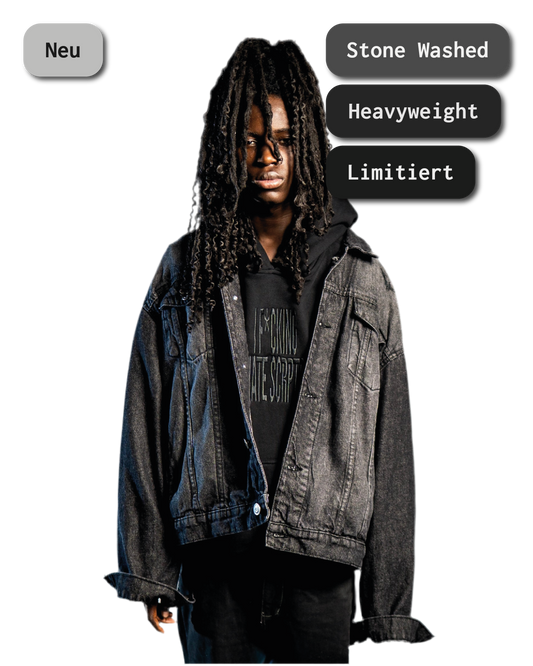 HEAVY SIGNATURE JEANS JACKET BLACK