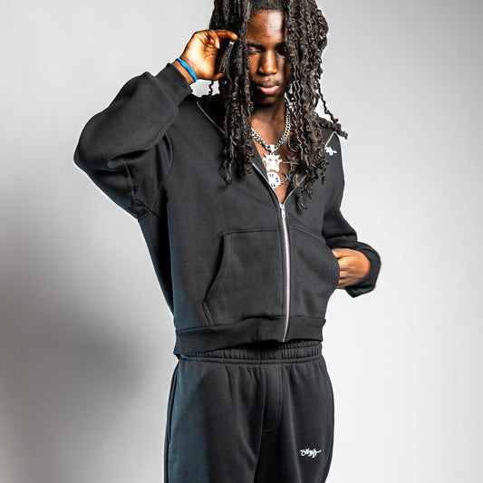 SIGNATURE ZIP HOODIE SCHWARZ