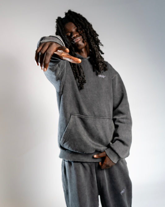 SIGNATURE HOODIE WASHED ANTHRAZIT