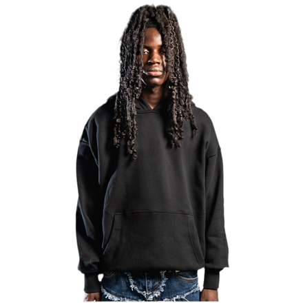 NO LOGO HEAVY HOODIE SCHWARZ