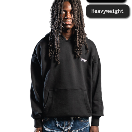 HEAVY SIGNATURE HOODIE SCHWARZ