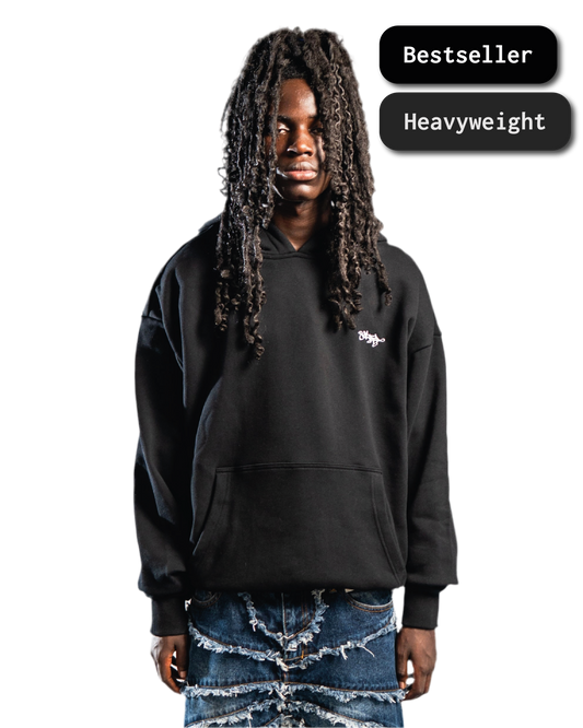 HEAVY SIGNATURE HOODIE SCHWARZ