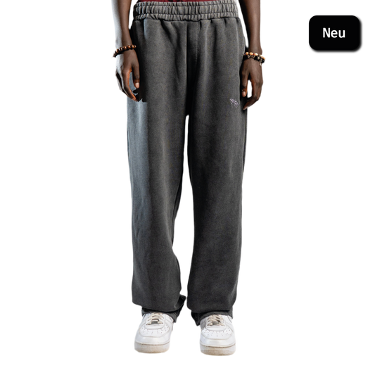 SIGNATURE OPEN LEG JOGGER WASHED ANTHRAZIT