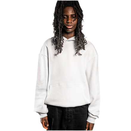 NO LOGO HOODIE WEIß