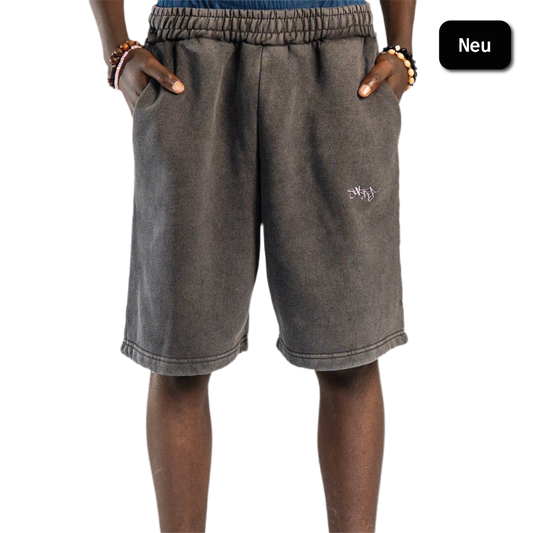 SIGNATURE SWEATSHORTS WASHED ANTHRAZIT