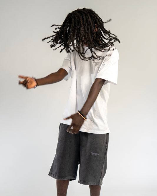 SIGNATURE SWEATSHORTS WASHED ANTHRAZIT