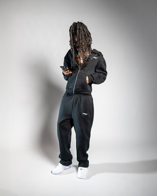 SIGNATURE OPEN LEG JOGGER SCHWARZ