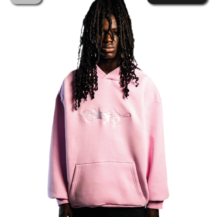 BIG SIGNATURE HOODIE SOFT PINK