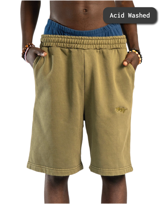 SIGNATURE SWEATSHORTS WASHED KHAKI