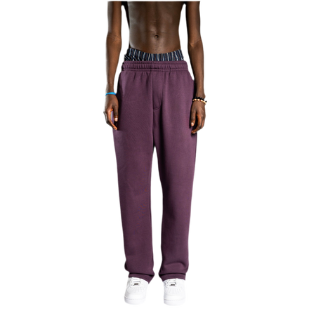 NO LOGO OPEN LEG JOGGER LILA