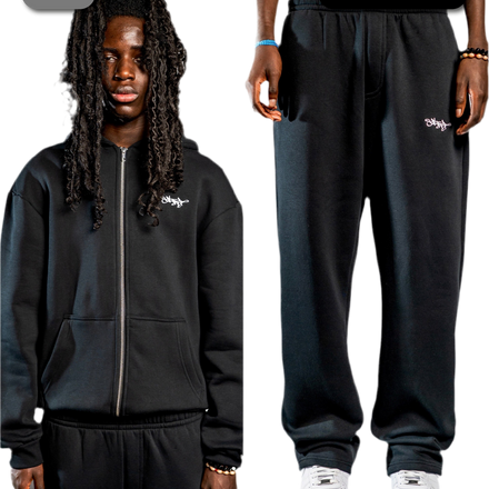 SIGNATURE ZIP TRACKSUIT SCHWARZ