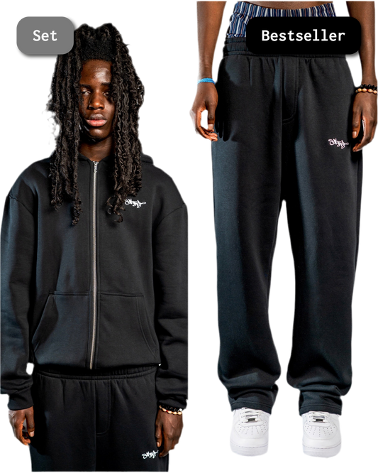 SIGNATURE ZIP TRACKSUIT SCHWARZ