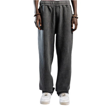 NO LOGO OPEN LEG JOGGER WASHED ANTHRAZIT