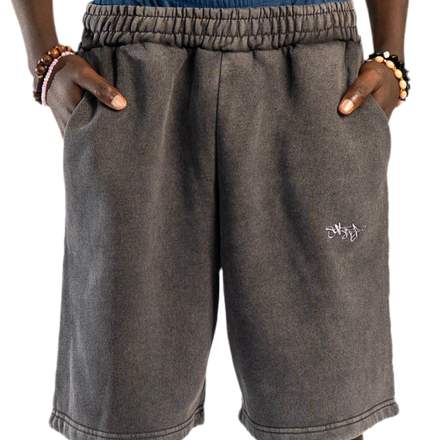 SIGNATURE SWEATSHORTS WASHED ANTHRAZIT