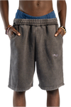 SIGNATURE SWEATSHORTS WASHED ANTHRAZIT