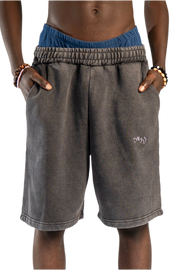 SIGNATURE SWEATSHORTS WASHED ANTHRAZIT