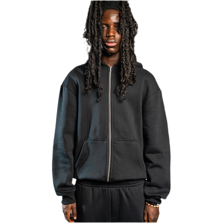 NO LOGO ZIP HOODIE SCHWARZ