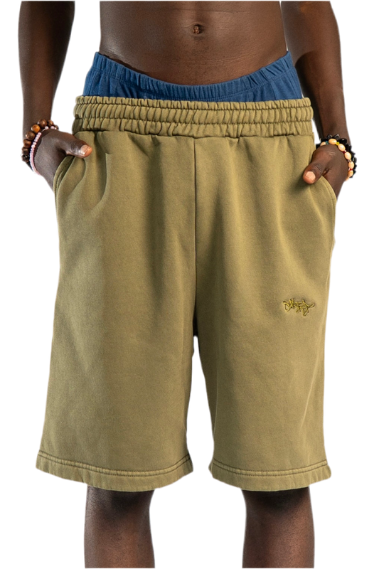 SIGNATURE SWEATSHORTS WASHED KHAKI