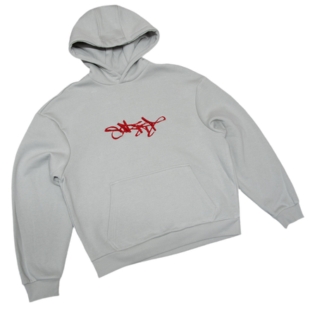 RED SIGNATURE HOODIE NEBEL GRAU 1 OF 1