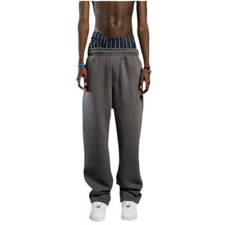 NO LOGO OPEN LEG JOGGER ANTHRAZIT