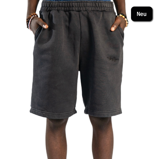 SIGNATURE SWEATSHORTS WASHED BLACK